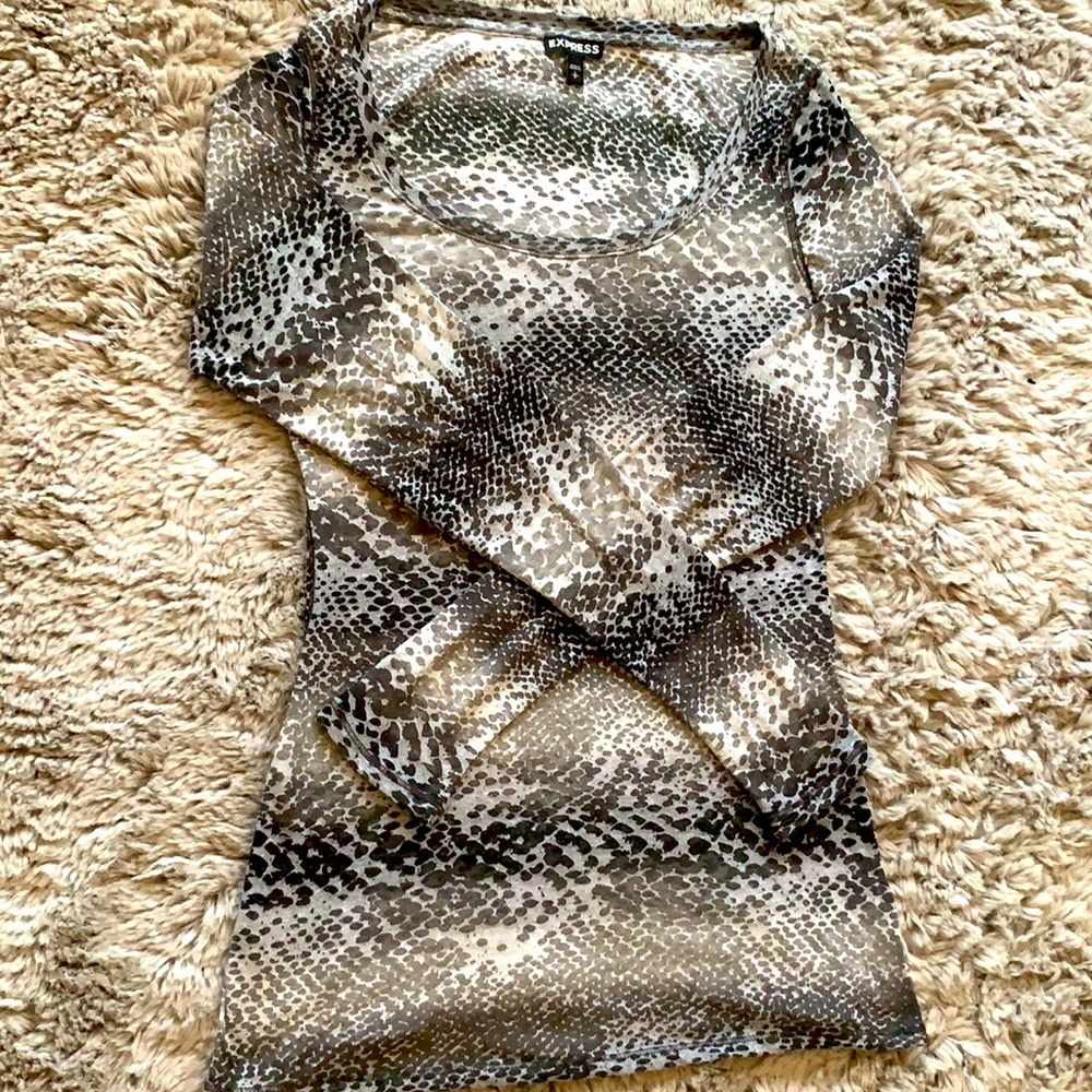 EXPRESS MESH BLACK & GREY LONG SLEEVE